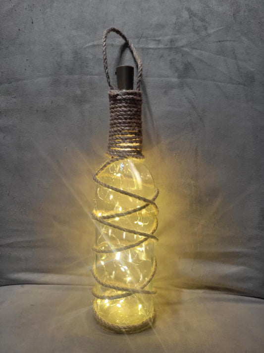 Wine Bottle Light - Clear with Warm White Lights