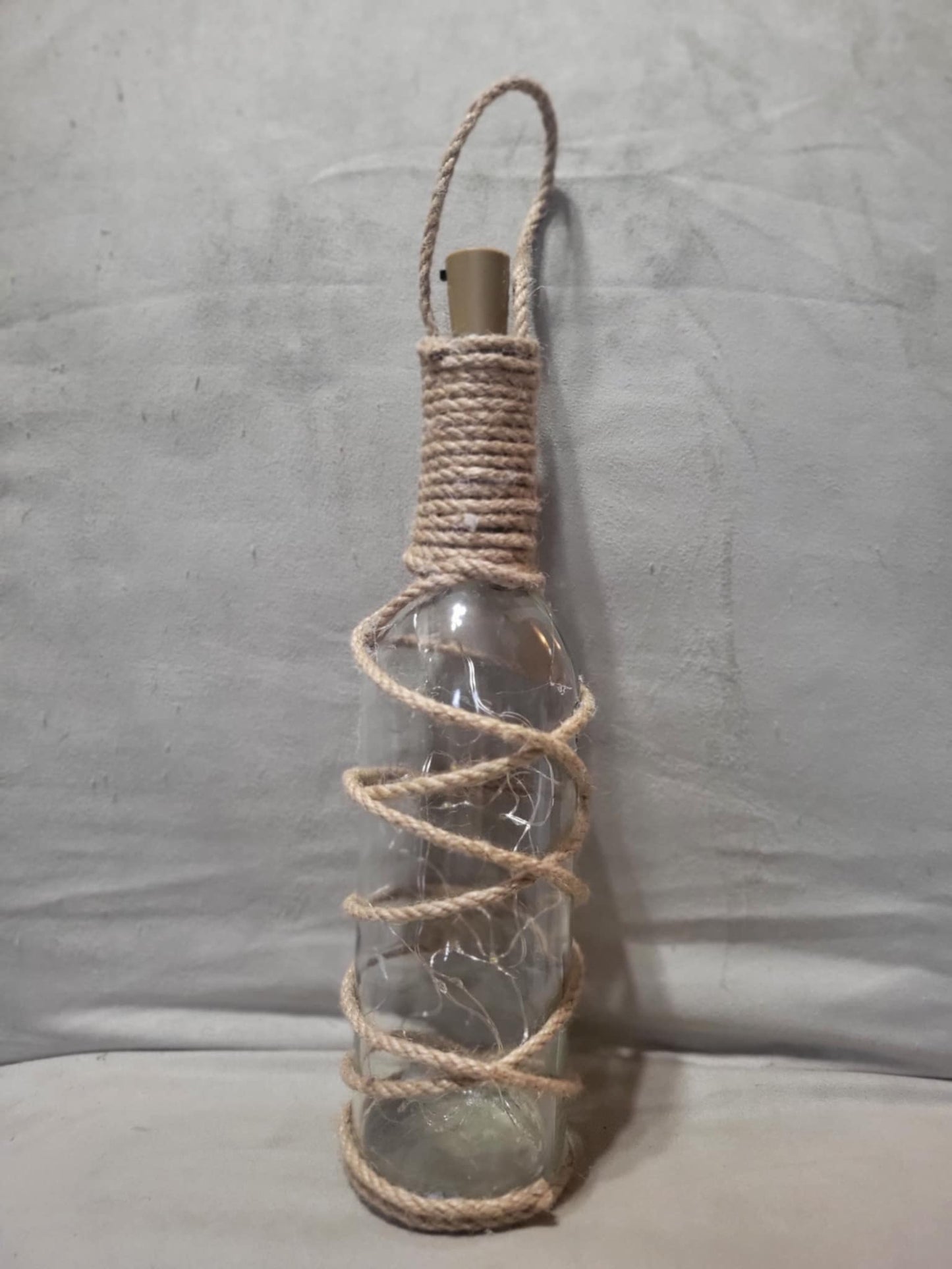 Wine Bottle Light - Clear with Warm White Lights