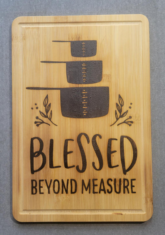 Wood-Burned Cutting Board - Blessed Beyond Measure